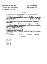 Câu hỏi kiểm tra môn Hóa học Lớp 9 - Giai đoạn III - Năm học 2016-2017 - Nguyễn Thị Tươi (Có đáp án)
